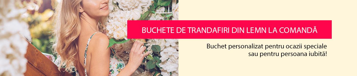 Buchet de trandafiri din lemn, realizat la comandă