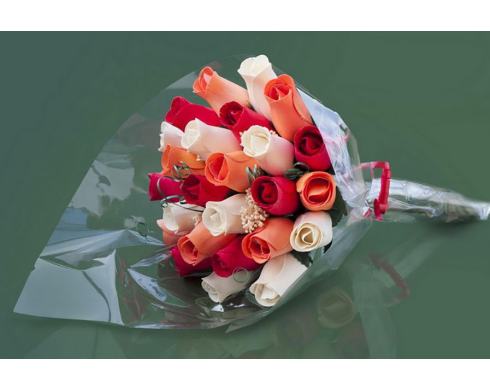 BUCHET DE TRANDAFIRI DIN LEMN „RUBY”