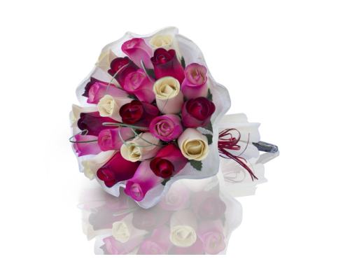 BUCHET DE TRANDAFIRI DIN LEMN "FAITH"