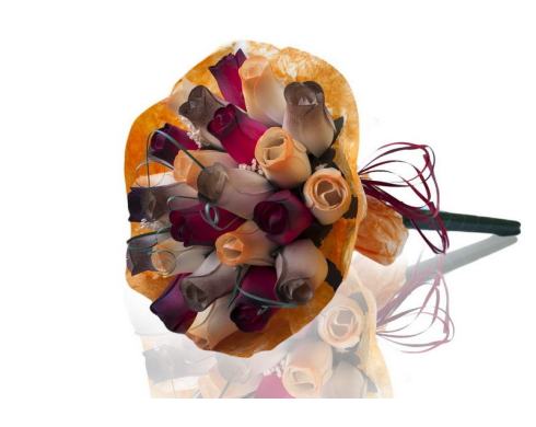 BUCHET DE TRANDAFIRI DIN LEMN "DIANA"
