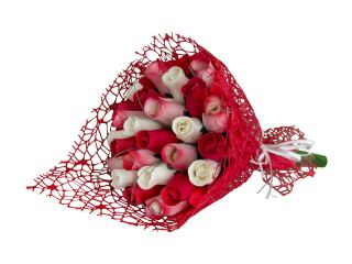 BUCHET DE TRANDAFIRI DIN LEMN "ALEXA"