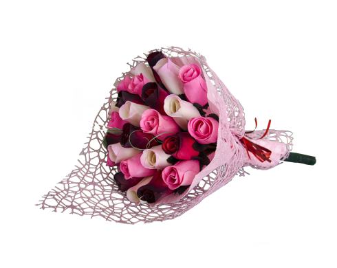 BUCHET DE TRANDAFIRI DIN LEMN "BELLA"
