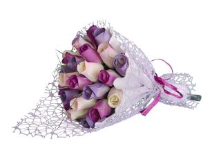 BUCHET DE TRANDAFIRI DIN LEMN "DONNA"