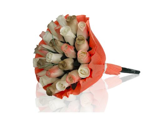 BUCHET DE TRANDAFIRI DIN LEMN "ELENA"