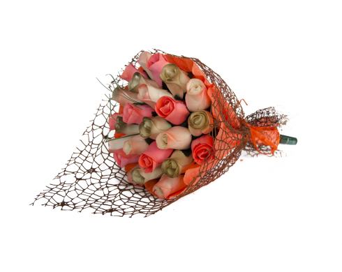 BUCHET DE TRANDAFIRI DIN LEMN "EVA"