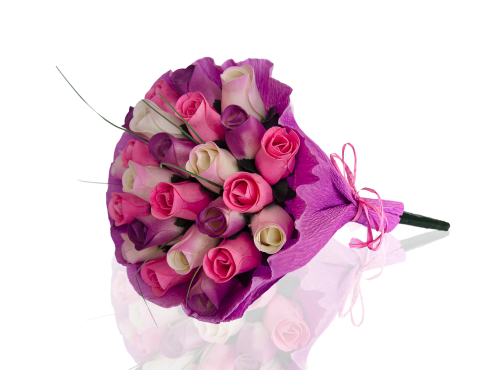 BUCHET DE TRANDAFIRI DIN LEMN "LILY"