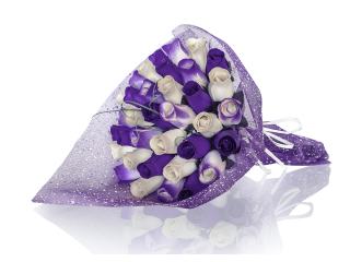 BUCHET DE TRANDAFIRI DIN LEMN "VIOLET"