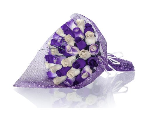 BUCHET DE TRANDAFIRI DIN LEMN "VIOLET"